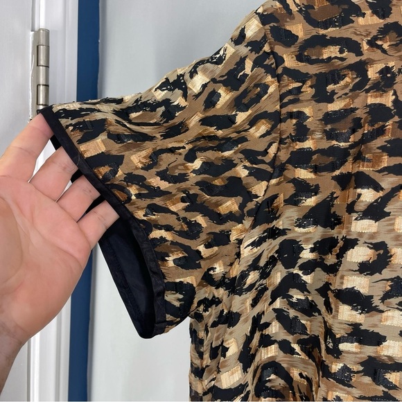 Vintage Jeffrey & Dara By Linda Hurley Evelyn Social Cheetah Animal Print Dress - Picture 4 of 11